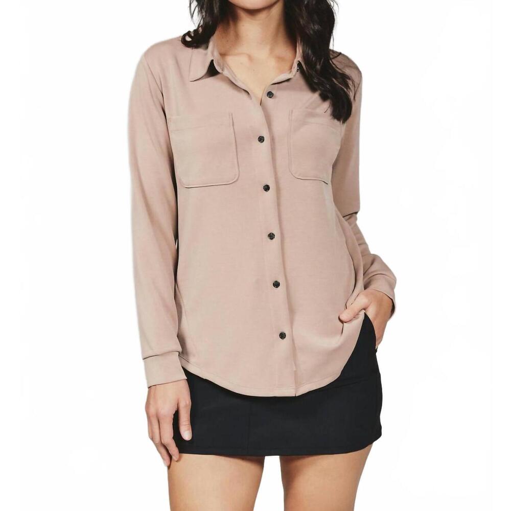 NEW 7DIAMONDS rev blouse in modern taupe